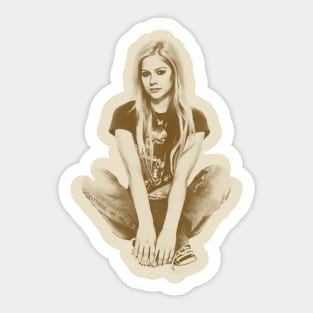 Avril Lavigne Retro Sticker